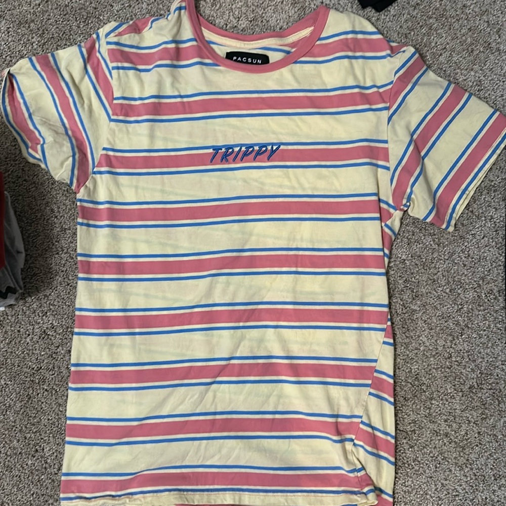 Vintage PacSun Men’s Trippy Embroidered shirt